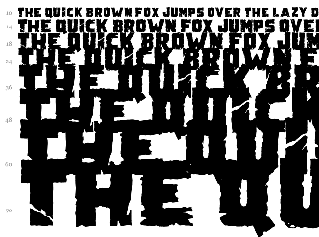 Demolition Crack font waterfall
